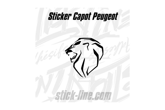 Stickers Toit Peugeot Sport 52x57cm – Stickline Adhésifs