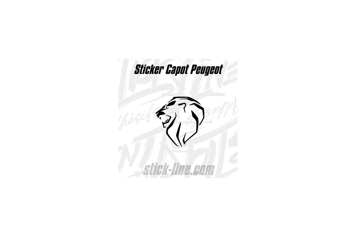 Stickers Toit Peugeot Sport 52x57cm – Stickline Adhésifs