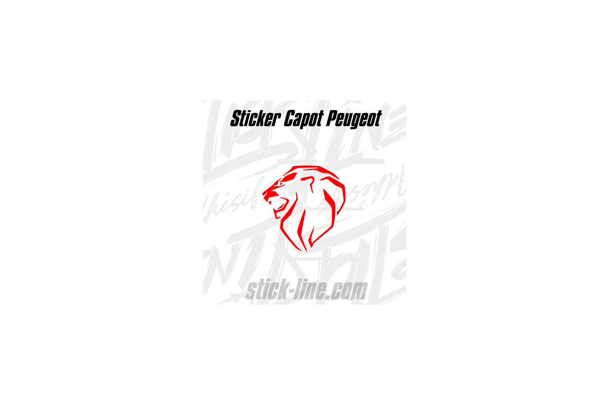 Stickers Toit Peugeot Sport 52x57cm – Stickline Adhésifs