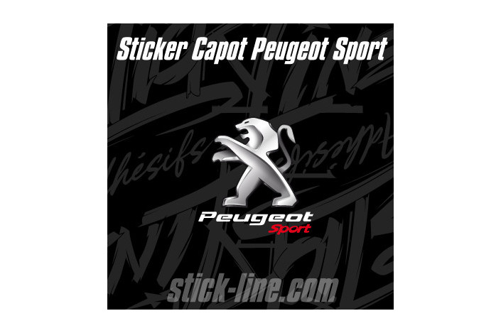 Stickers Toit Peugeot Sport 58x57cm – Stickline Adhésifs