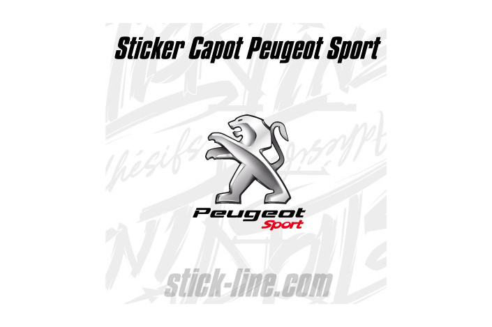 Stickers Toit Peugeot Sport 58x57cm – Stickline Adhésifs