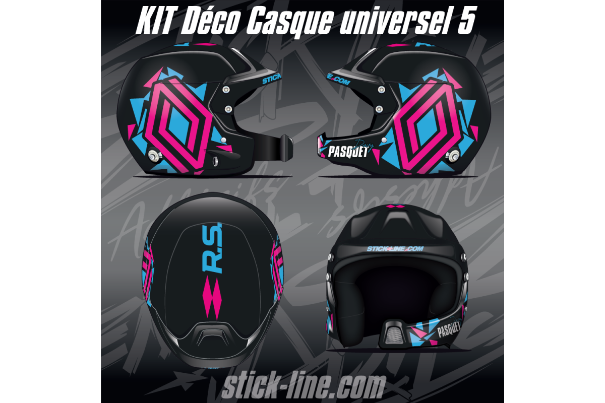 Kit déco casque universel 05 | Stickline Adhésifs