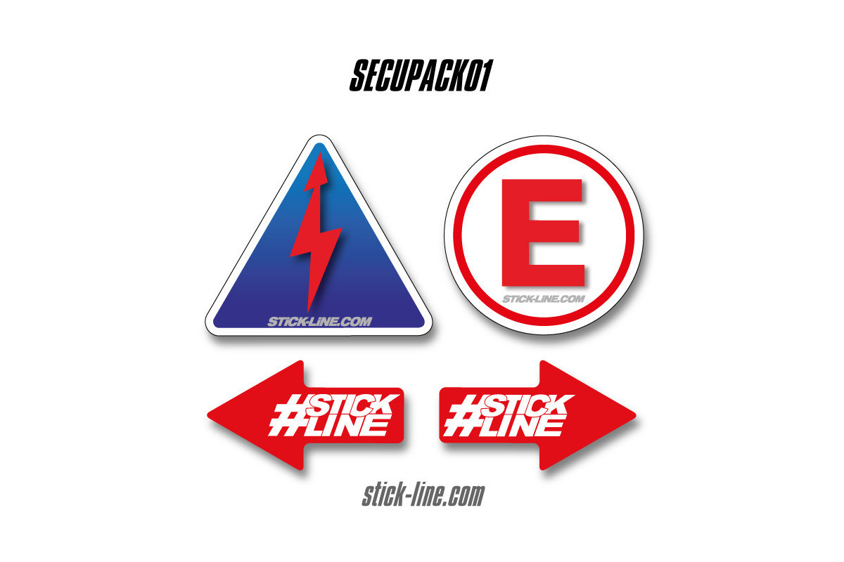 Pack Stickers Obligatoires FFSA 01 – Pack Sécurité Stick Line
