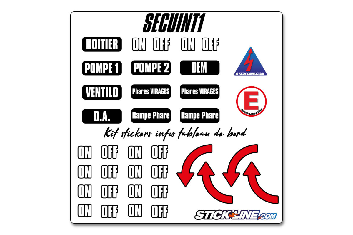 Stickers tableau de bord