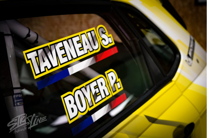 Kit Nom Pilote & Copilote 100% Perso – Rallye | Stick Line