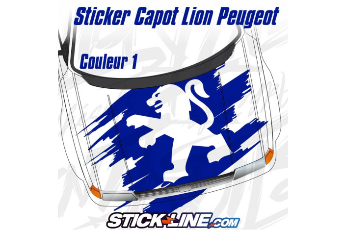 Sticker Capot Lion Peugeot Sport Années 2000 Stickline