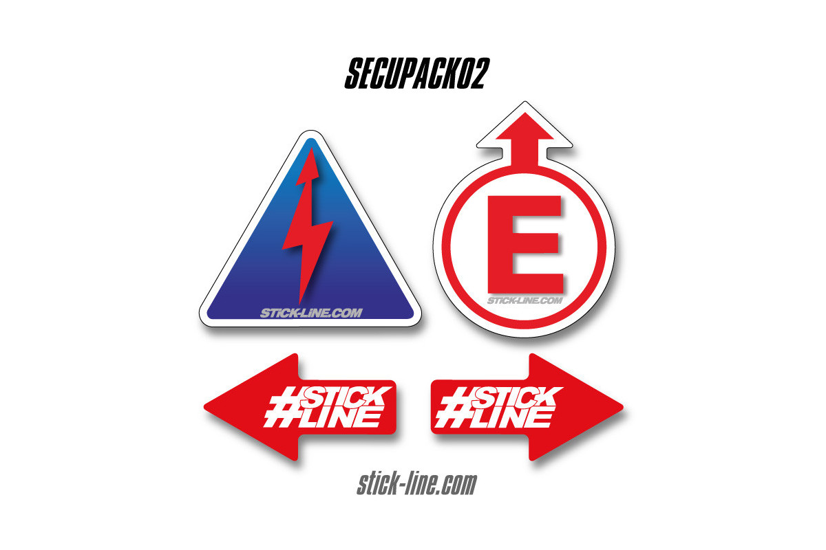 Pack Stickers Obligatoires FFSA 02 – Pack Sécurité Stick Line