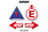 Pack Stickers Obligatoires FFSA 02 – Pack Sécurité Stick Line