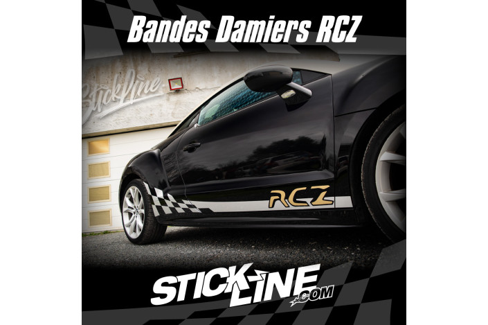 Kit Bandes Damiers Peugeot RCZ Stickline