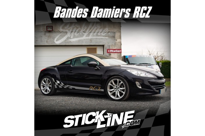 Kit Bandes Damiers Peugeot RCZ Stickline