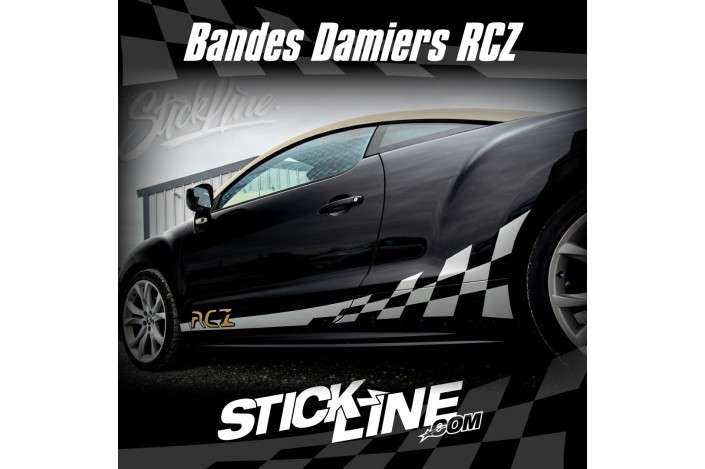 Kit Bandes Damiers Peugeot RCZ Stickline