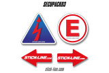 Pack Stickers Obligatoires FFSA 03 – Pack Sécurité Stick Line